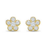 Diamond Flower Earrings