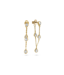 Audrey Earrings gold vermeil drop earrings, Bloom Jewelry