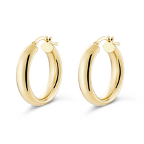 The Valentina Hoops gold vermeil hoop earrings, Bloom Jewelry